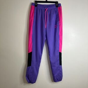 Puma TSF OG Retro Pants Women's Size M Purple Pink Black Sport Casual
